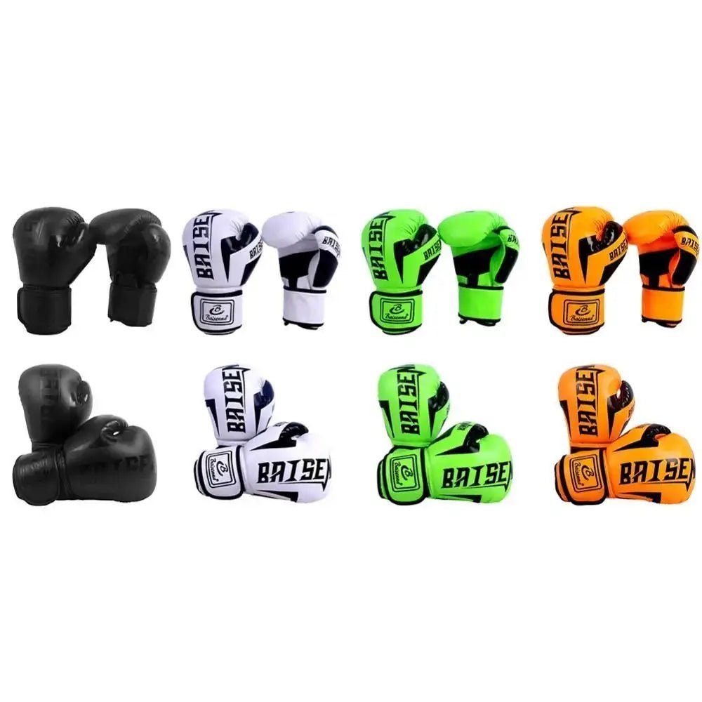 1 Paie of 8 oz 10 oz Boxing Gloves PU Leather Wear - resistant Training Gloves Good Toughness Integrated Inner Liner - KC’s Way‼️🥊