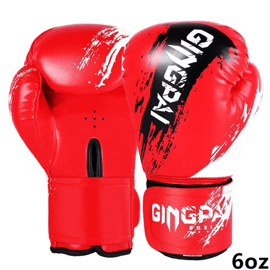 1 Pair Adult Boxing Gloves Men Punching Training Sparring Comfortable Adjustable Fighting Mitts Hand Protector Black Red Blue - KC’s Way‼️🥊