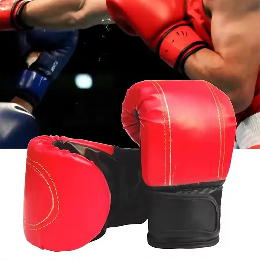 1 Pair Boxing Gloves Adults Women Men Boxing Sanda Gloves Unisex Boxing Training Exercise Leather Gloves Sports Protection Mitts - KC’s Way‼️🥊