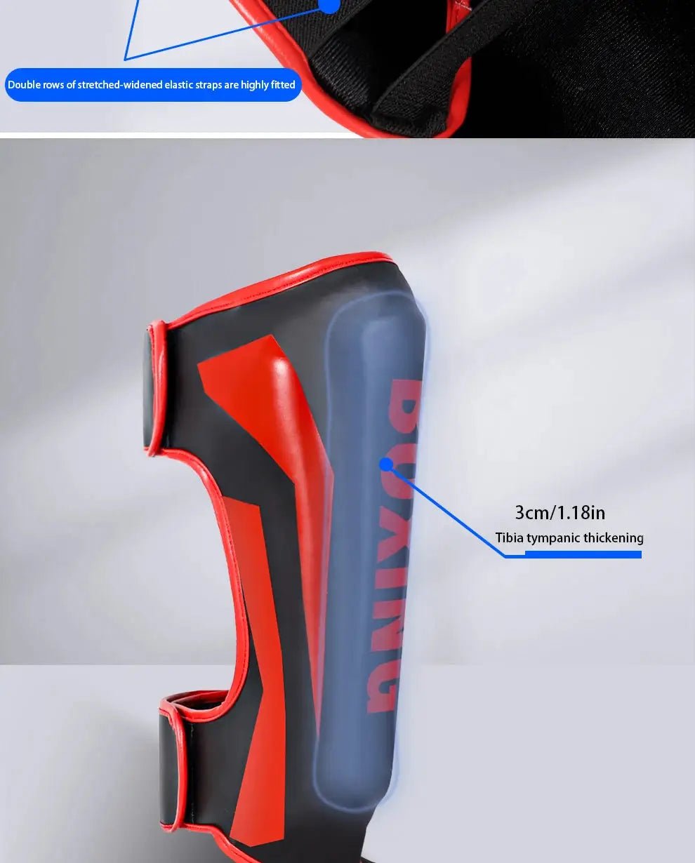 1 Pair High - Quality Boxing Shin Guards Ankle Protector MMA Muay Thai Training Leg Warmers Light Kicking Shin Pads Leg Guard - KC’s Way‼️🥊