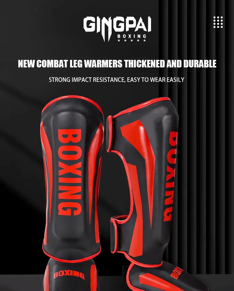1 Pair High - Quality Boxing Shin Guards Ankle Protector MMA Muay Thai Training Leg Warmers Light Kicking Shin Pads Leg Guard - KC’s Way‼️🥊