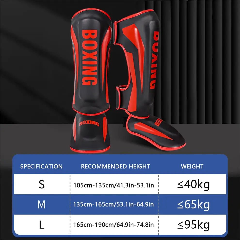 1 Pair High - Quality Boxing Shin Guards Ankle Protector MMA Muay Thai Training Leg Warmers Light Kicking Shin Pads Leg Guard - KC’s Way‼️🥊