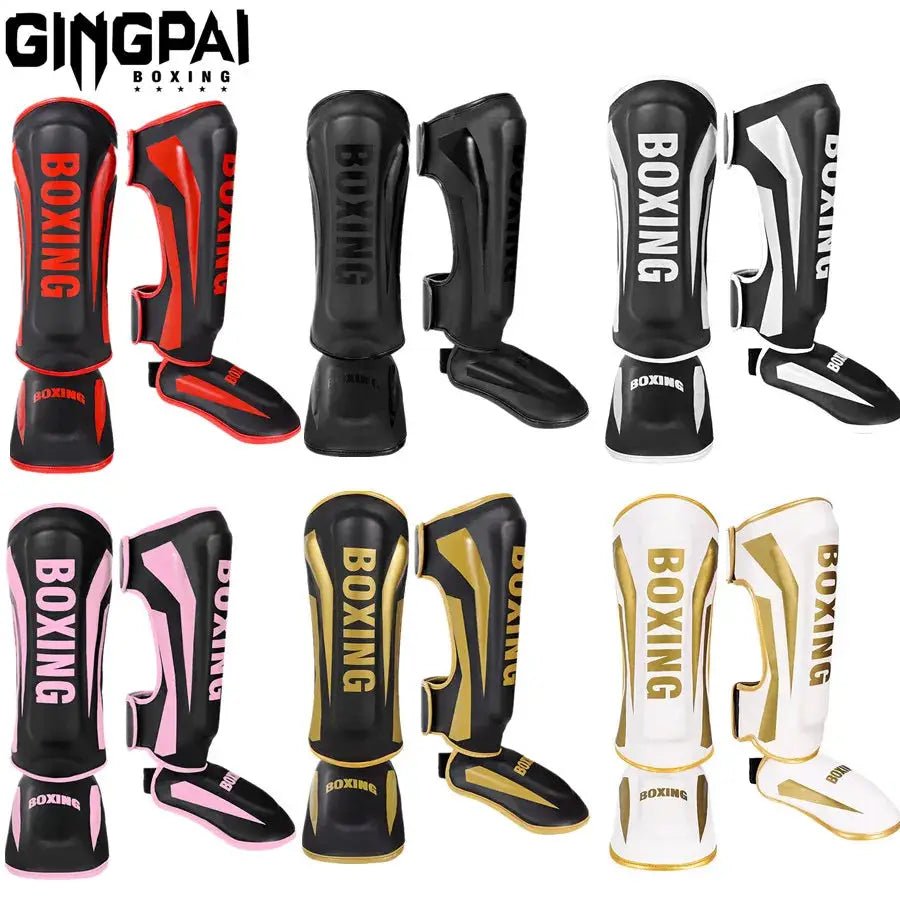 1 Pair High - Quality Boxing Shin Guards Ankle Protector MMA Muay Thai Training Leg Warmers Light Kicking Shin Pads Leg Guard - KC’s Way‼️🥊