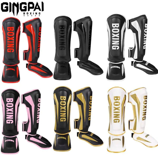 1 Pair High - Quality Boxing Shin Guards Ankle Protector MMA Muay Thai Training Leg Warmers Light Kicking Shin Pads Leg Guard - KC’s Way‼️🥊