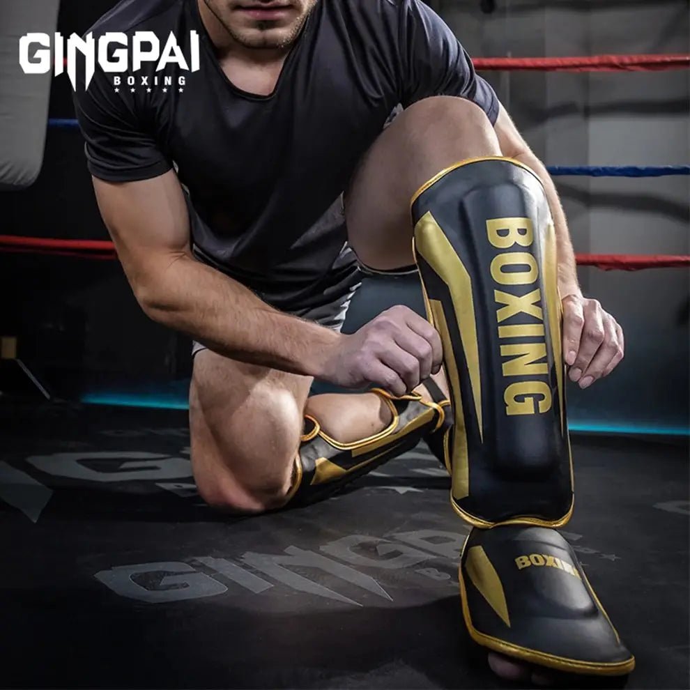 1 Pair High - Quality Boxing Shin Guards Ankle Protector MMA Muay Thai Training Leg Warmers Light Kicking Shin Pads Leg Guard - KC’s Way‼️🥊