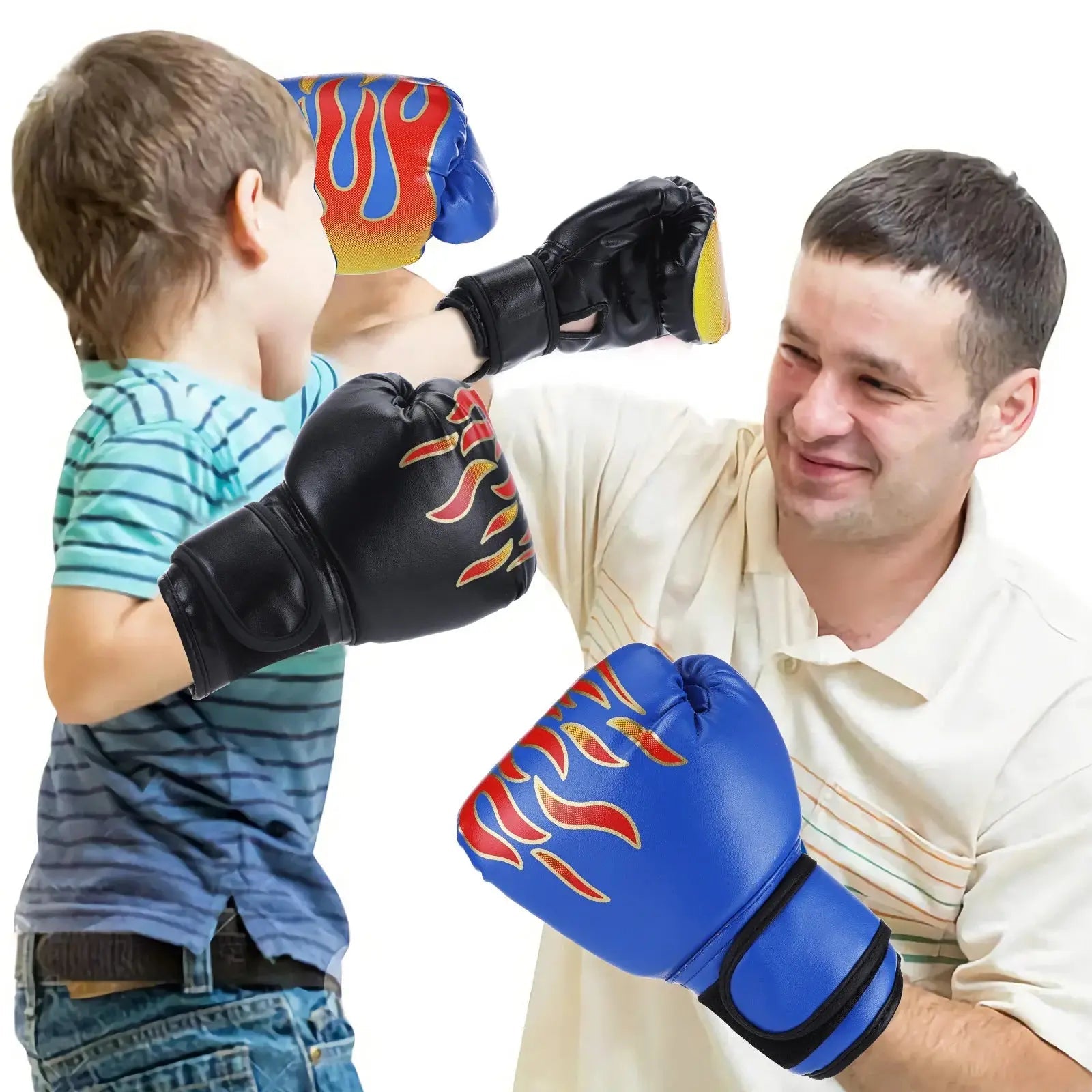 1 Pair Punching Training Workout Fight Exercise Mitts Kids Leather Boxing Gloves Kids Children Train Gym Glove Hand Protector - KC’s Way‼️🥊
