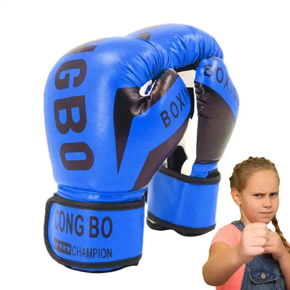 1 Pair Punching Training Workout Fight Exercise Mitts Kids Leather Boxing Gloves Kids Children Train Gym Glove Hand Protector - KC’s Way‼️🥊