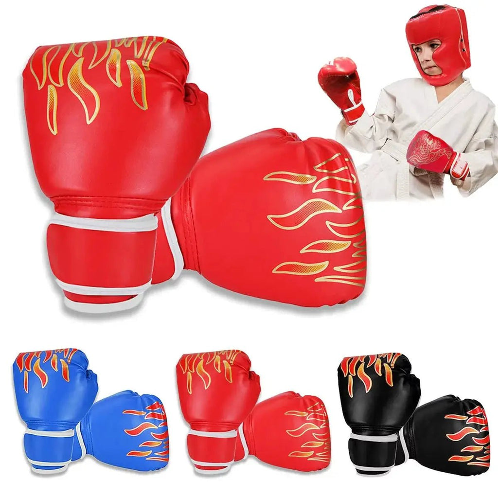 1 Pair Punching Training Workout Fight Exercise Mitts Kids Leather Boxing Gloves Kids Children Train Gym Glove Hand Protector - KC’s Way‼️🥊