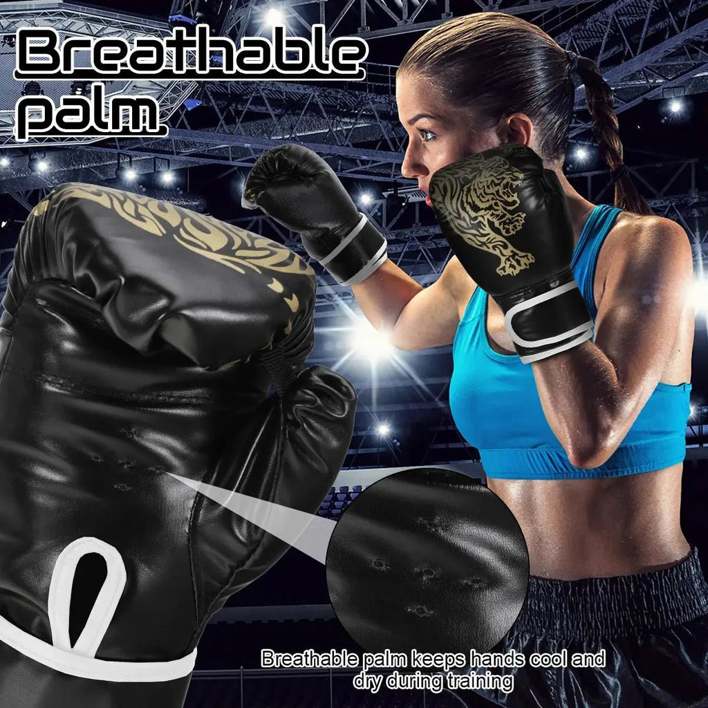 1 Pair Punching Training Workout Fight Exercise Mitts Kids Leather Boxing Gloves Kids Children Train Gym Glove Hand Protector - KC’s Way‼️🥊