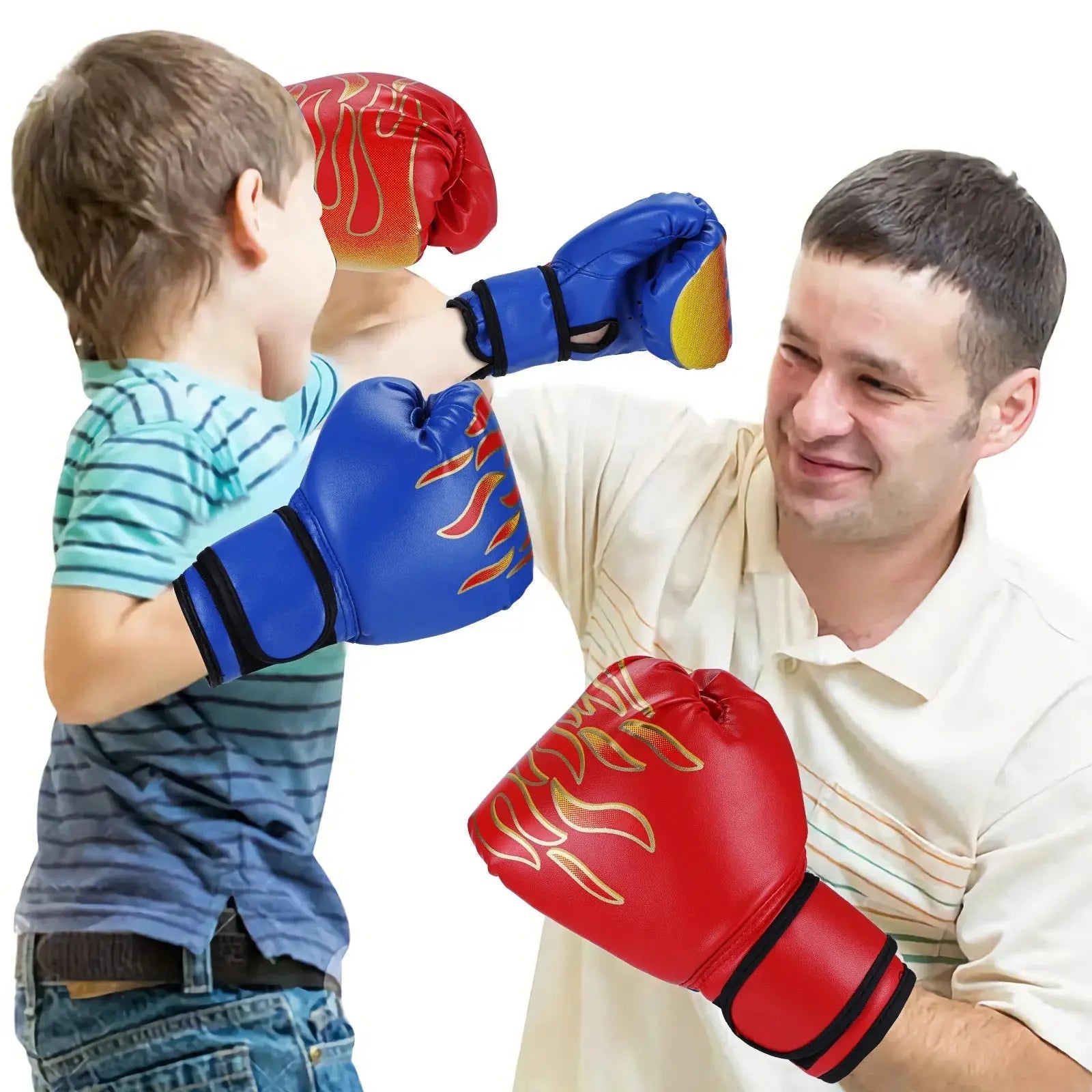 1 Pair Punching Training Workout Fight Exercise Mitts Kids Leather Boxing Gloves Kids Children Train Gym Glove Hand Protector - KC’s Way‼️🥊