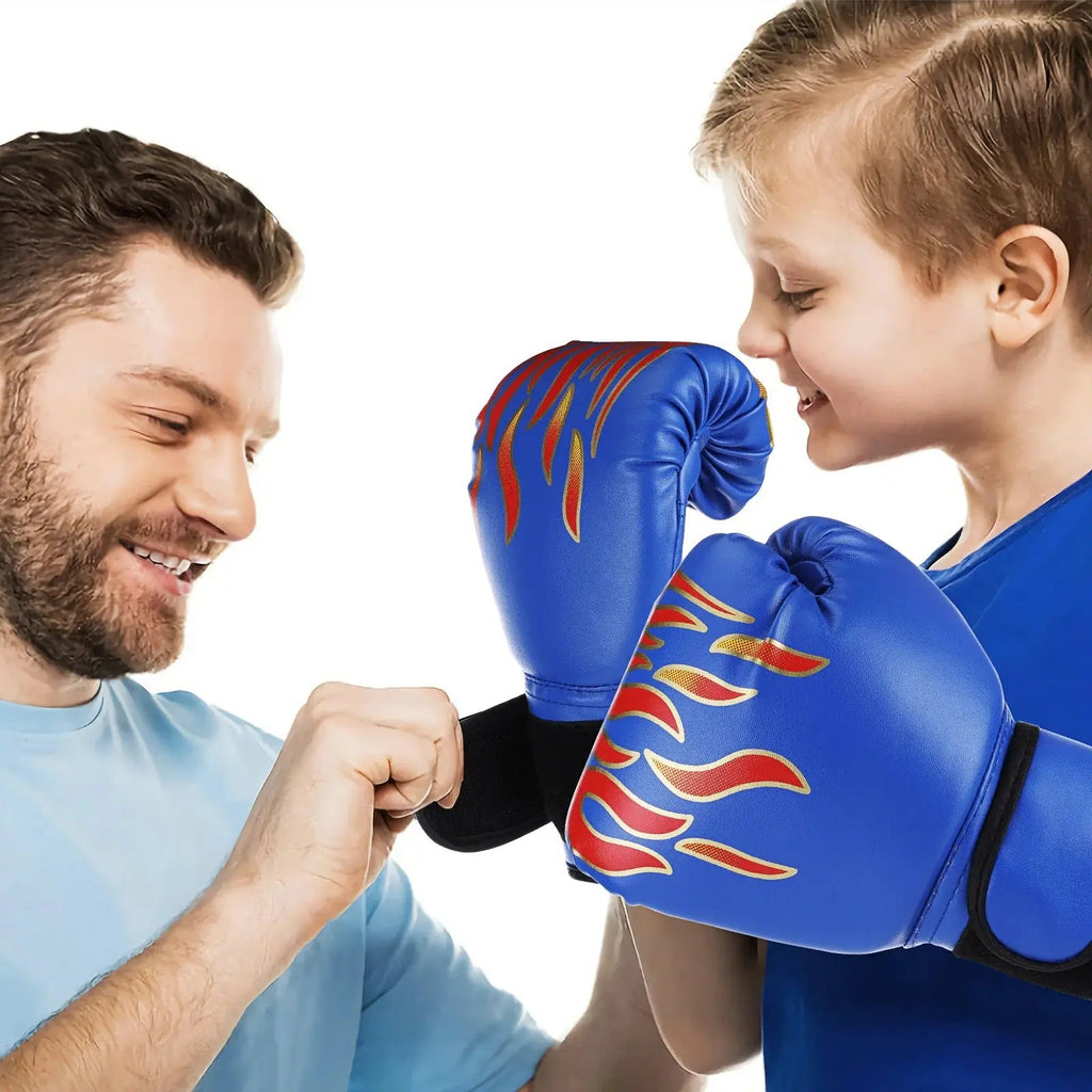 1 Pair Punching Training Workout Fight Exercise Mitts Kids Leather Boxing Gloves Kids Children Train Gym Glove Hand Protector - KC’s Way‼️🥊