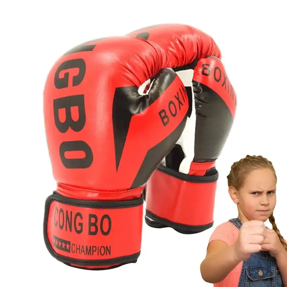 1 Pair Punching Training Workout Fight Exercise Mitts Kids Leather Boxing Gloves Kids Children Train Gym Glove Hand Protector - KC’s Way‼️🥊