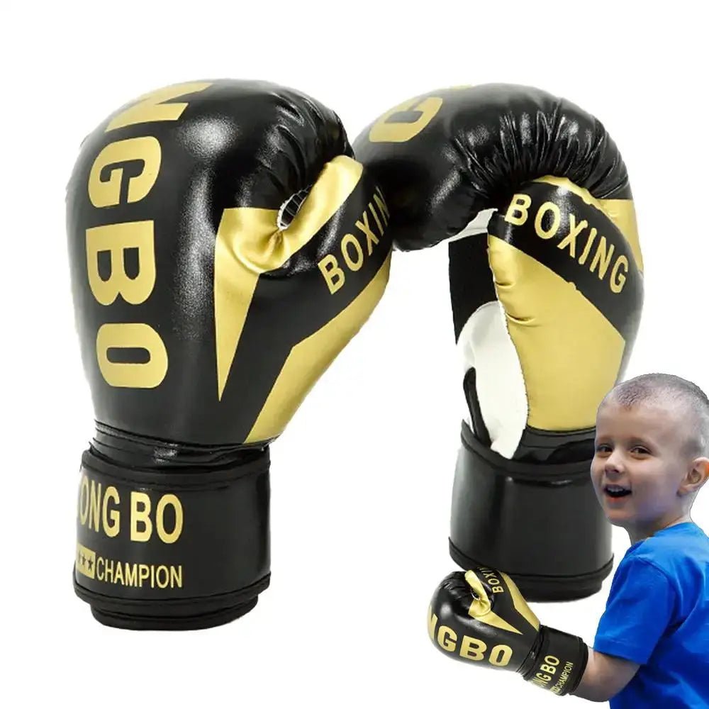 1 Pair Punching Training Workout Fight Exercise Mitts Kids Leather Boxing Gloves Kids Children Train Gym Glove Hand Protector - KC’s Way‼️🥊