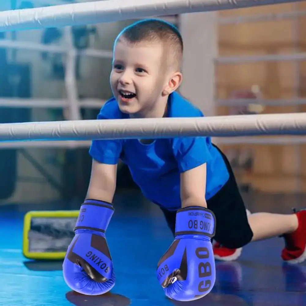 1 Pair Punching Training Workout Fight Exercise Mitts Kids Leather Boxing Gloves Kids Children Train Gym Glove Hand Protector - KC’s Way‼️🥊