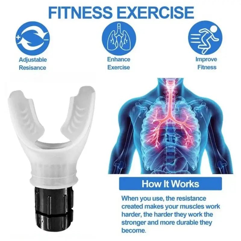 1 Set Breathing Trainer Lung Fitness Equipment y Silicone Training for Breath Expiratory Exercise Device(With Box) - KC’s Way‼️🥊