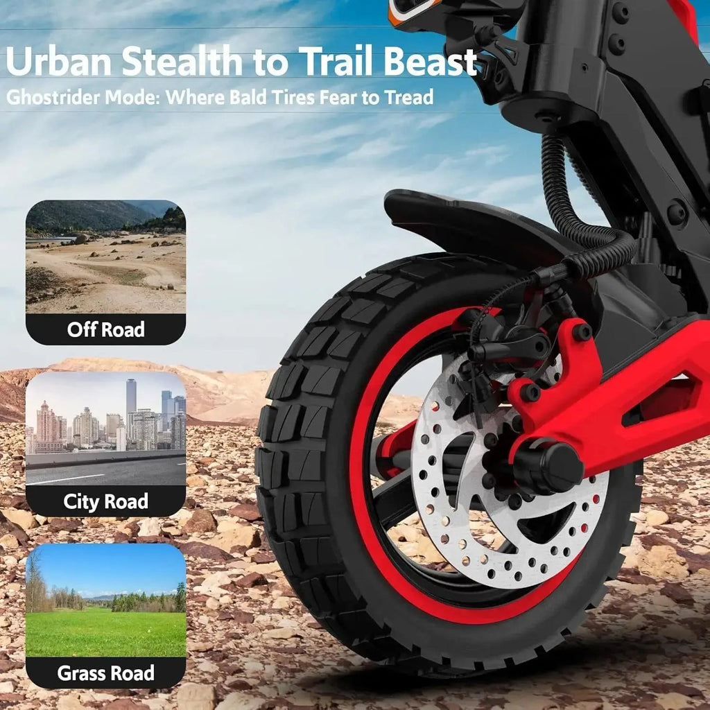 1600W Motor Adult J15 Electric Scooter Top Speed 32MPH, 48V18AH, 11 - inch Off - Road Tires Sport Folding eScooter For Commuting - PureGlamSpin