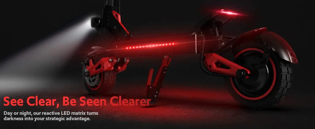 1600W Motor Adult J15 Electric Scooter Top Speed 32MPH, 48V18AH, 11 - inch Off - Road Tires Sport Folding eScooter For Commuting - PureGlamSpin