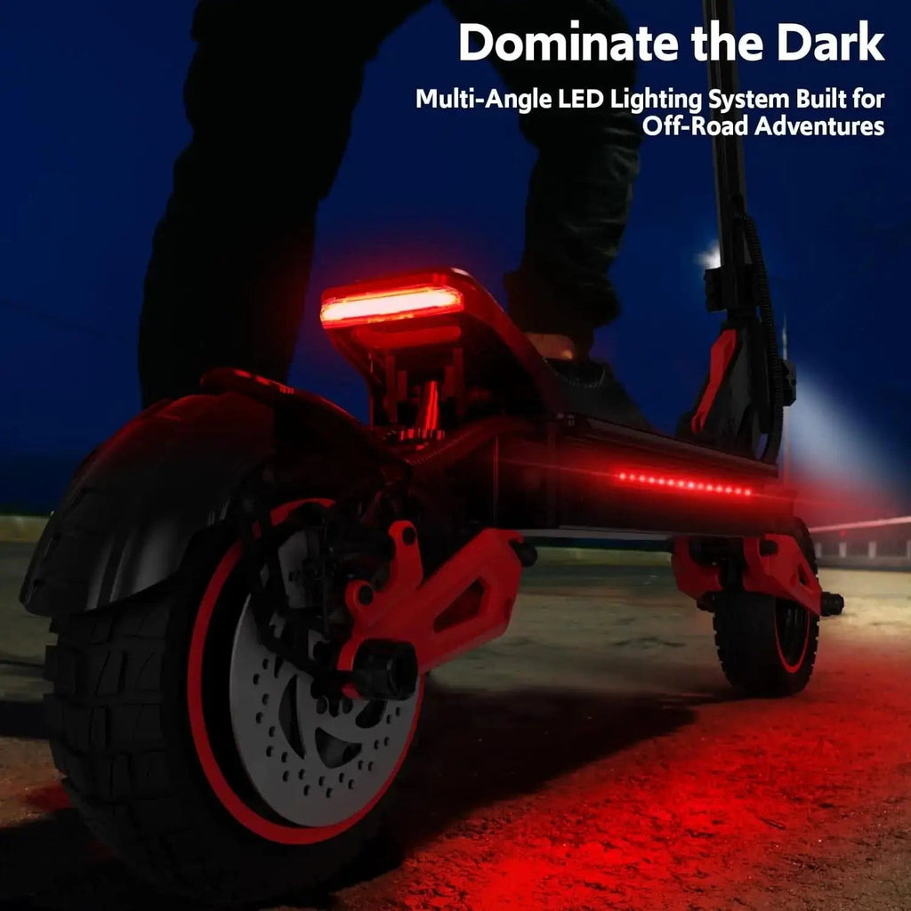 1600W Motor Adult J15 Electric Scooter Top Speed 32MPH, 48V18AH, 11 - inch Off - Road Tires Sport Folding eScooter For Commuting - PureGlamSpin