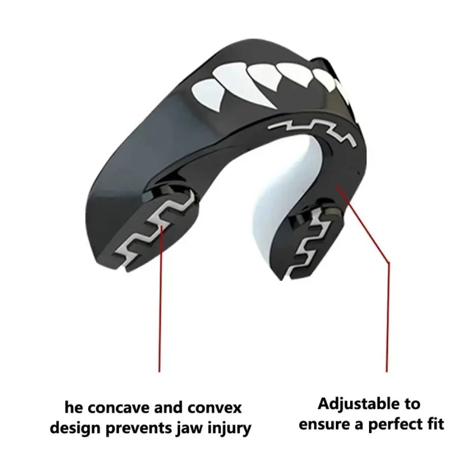 1pc 3D Teeth Pattern Boxing Mouth Guard Perfect Fit Adults with Case Mouth Guard Suitable For Sanda Boxing and All Ball Sports - KC’s Way‼️🥊