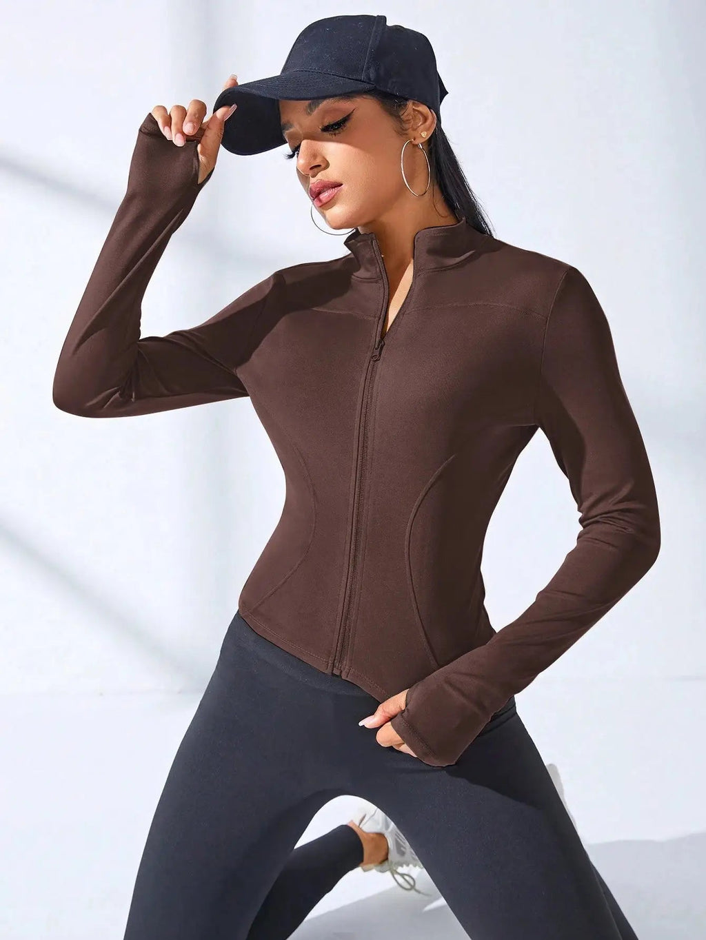 2024 New Yoga Coat Short Sports Jacket WOMEN'S Fitness Clothes Slimming Body Sculpting Zipper Yoga Jacket - KC’s Way‼️🥊