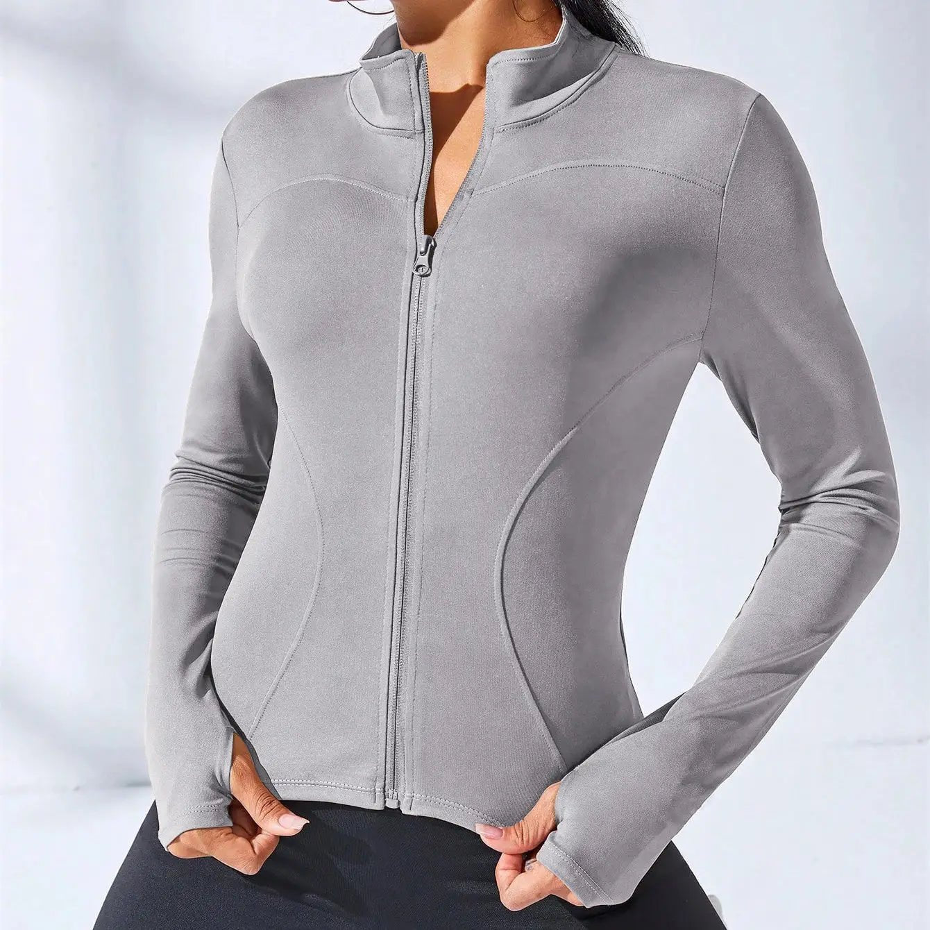 2024 New Yoga Coat Short Sports Jacket WOMEN'S Fitness Clothes Slimming Body Sculpting Zipper Yoga Jacket - KC’s Way‼️🥊