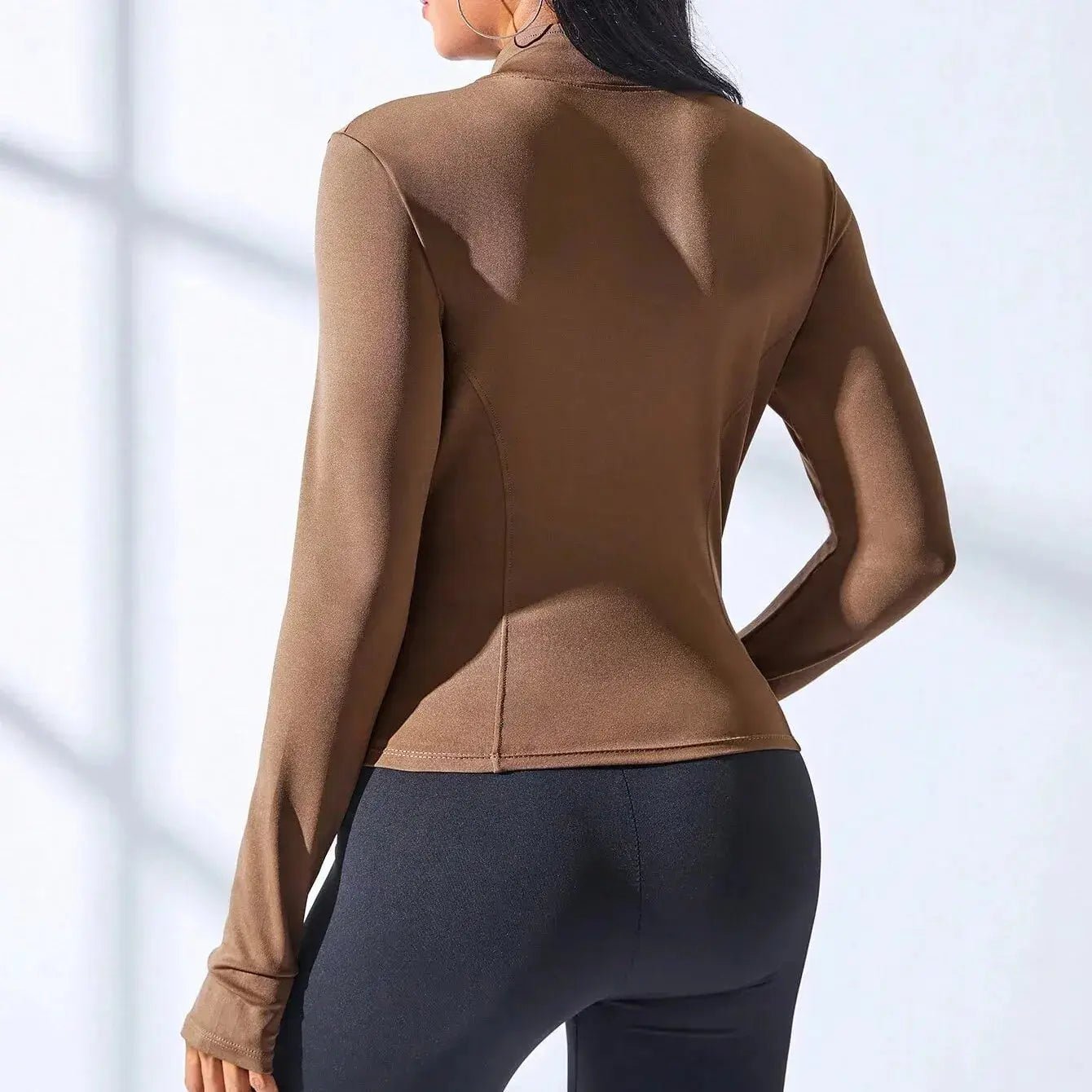 2024 New Yoga Coat Short Sports Jacket WOMEN'S Fitness Clothes Slimming Body Sculpting Zipper Yoga Jacket - KC’s Way‼️🥊