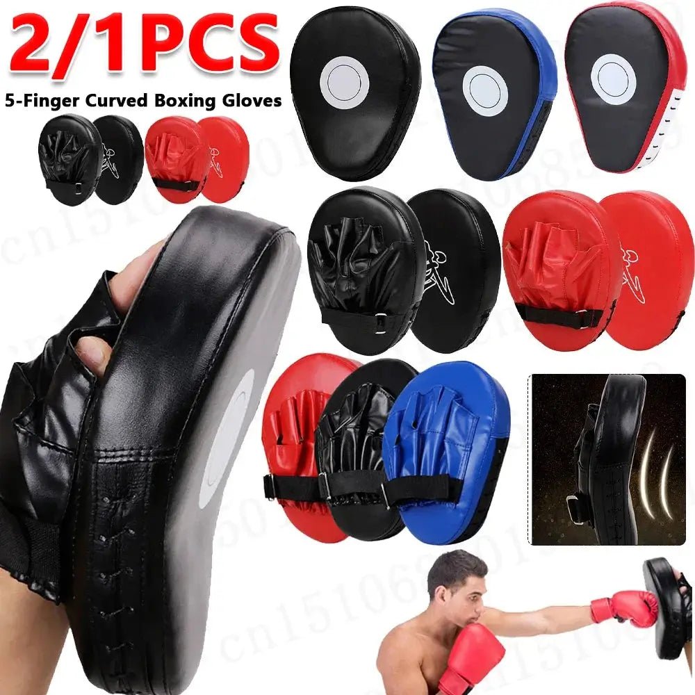 2/1PCS Kick Boxing Gloves Pad Punch Target Bag PU Muay Thai Free Fight Sanda Training Adults Kids Boxing Training Gloves - KC’s Way‼️🥊