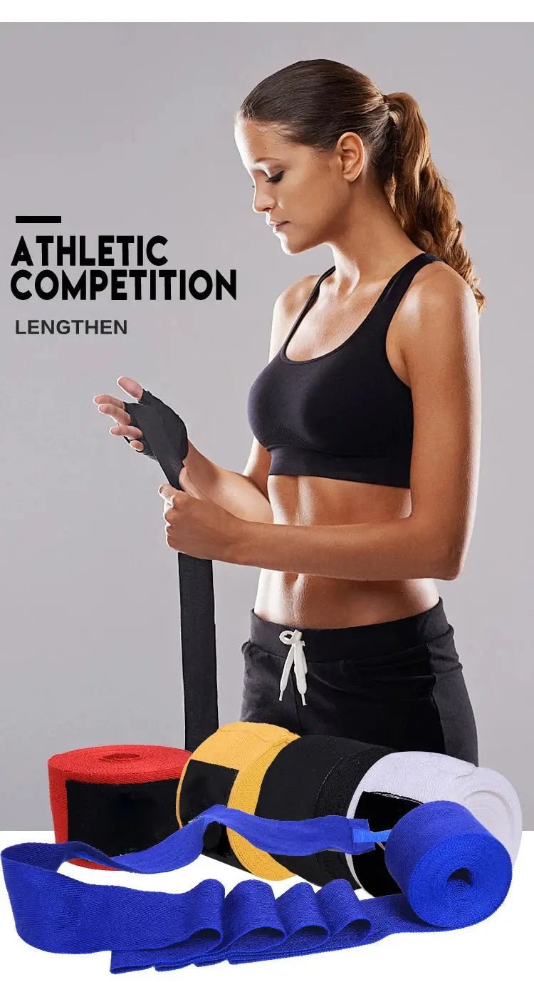 2PCS 1.5/2/3/5M Boxing Training Bandages Cotton Sports Bandages Sanda Kick Boxing Mma Hand Gloves Wraps Belt Boxing Sports Strap - KC’s Way‼️🥊