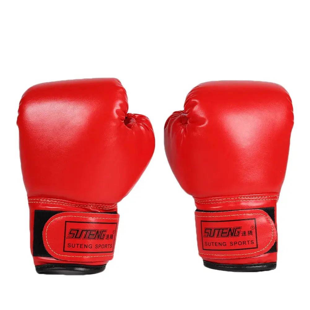 2Pcs Kids Boxing Gloves Children Punch Training Sparring Kickboxing Fighting Fitness Mitts Hitting Hand Protector Blue Black Red - KC’s Way‼️🥊