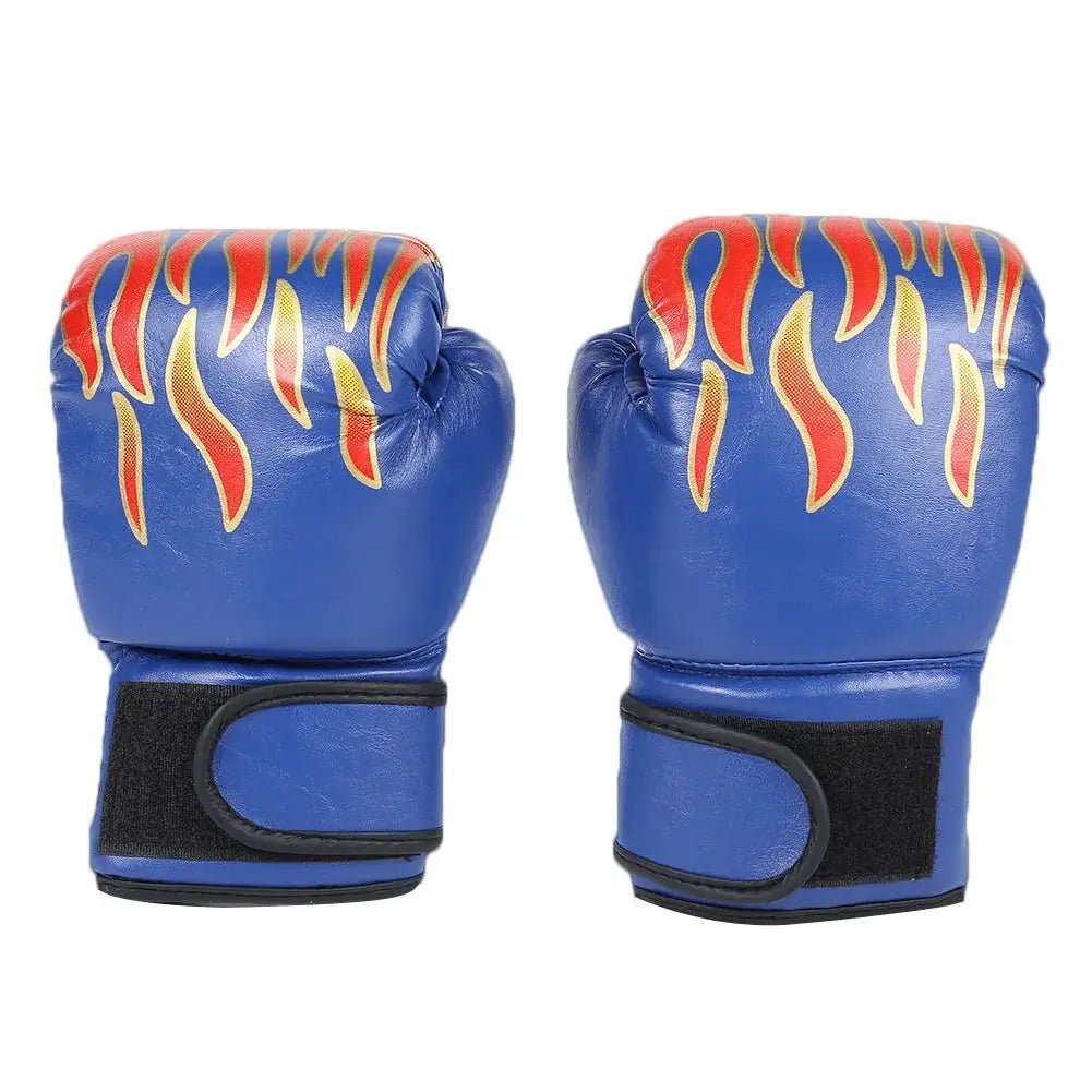 2Pcs Kids Boxing Gloves Children Punch Training Sparring Kickboxing Fighting Fitness Mitts Hitting Hand Protector Blue Black Red - KC’s Way‼️🥊