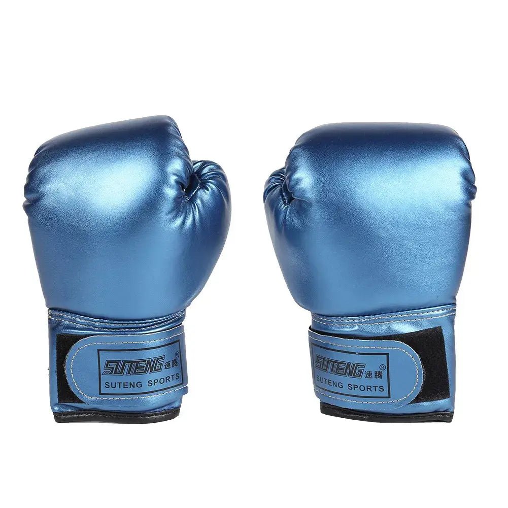 2Pcs Kids Boxing Gloves Children Punch Training Sparring Kickboxing Fighting Fitness Mitts Hitting Hand Protector Blue Black Red - KC’s Way‼️🥊