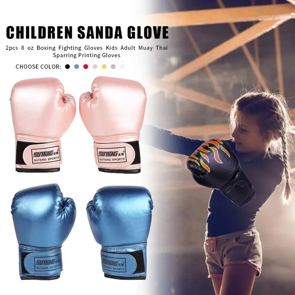2pcs Kids Boxing Gloves PU Leather MMA Fighting Gloves Punching Bag Kickboxing Thai Gloves Professional for Kids Child Training - KC’s Way‼️🥊