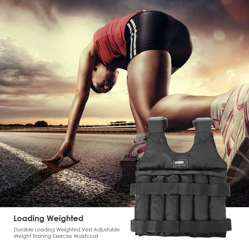 3 - 50kg Durable Loading Weighted Vest Adjustable Weight Boxing Training Exercise Waistcoat Durable Invisible Sand for Running - KC’s Way‼️🥊
