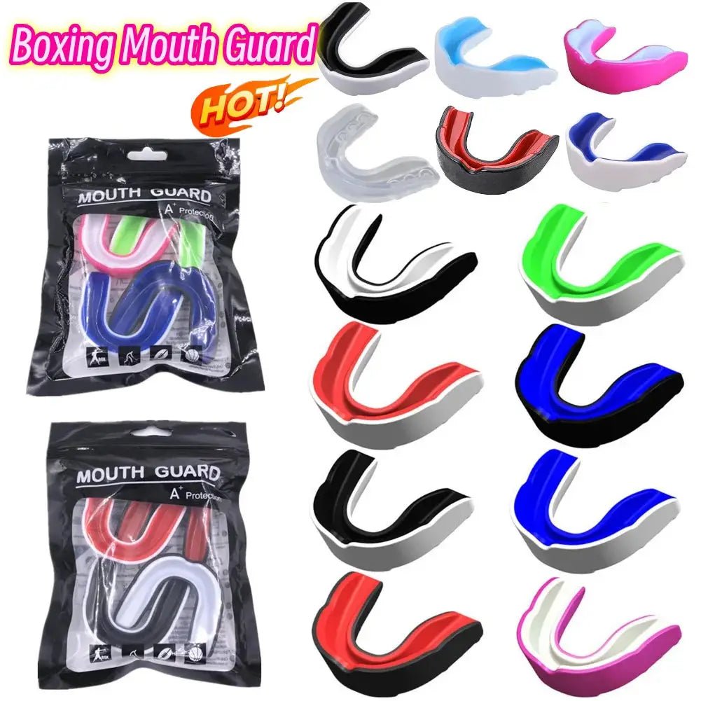 4pcs Adult Boxing Mouth Guard Boxing Gum Shield Fighting Training Tooth Protection Fit Adult Sports Mouthguard Sport Mouthguard - KC’s Way‼️🥊