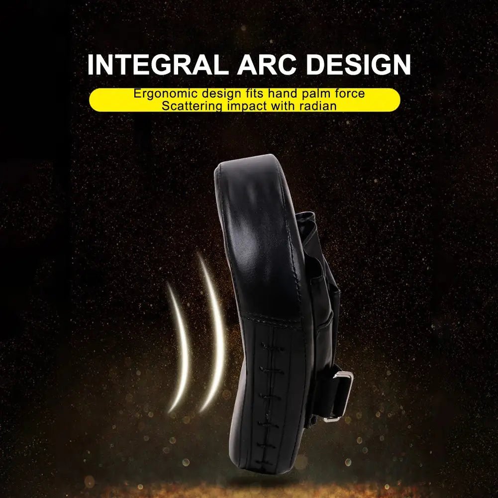 5 - Finger Hand Target PU Leather Curved Punching Mitts Breathable Kickboxing Pads Boxing Focus Pad for Martial Arts Training - KC’s Way‼️🥊