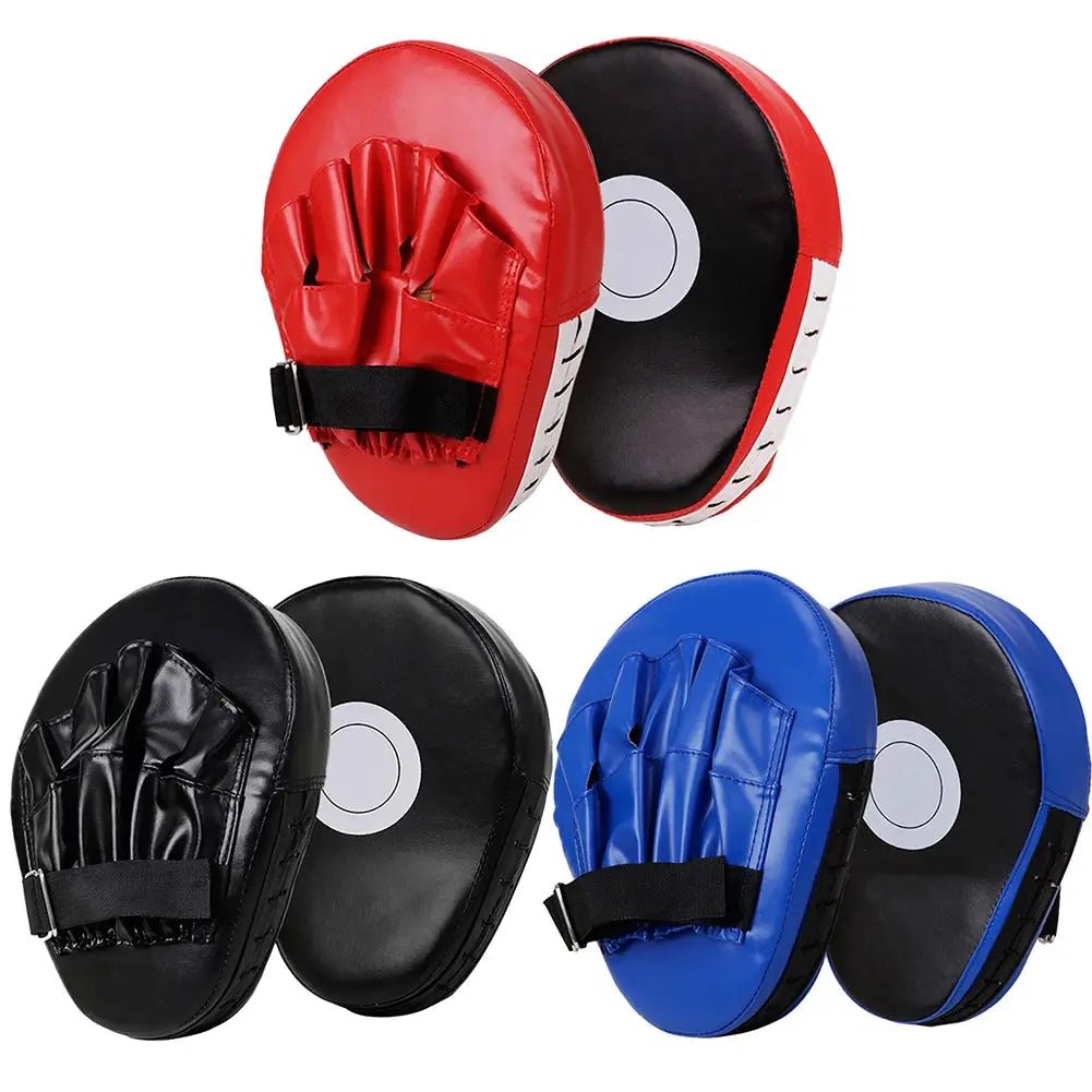 5 - Finger Hand Target PU Leather Curved Punching Mitts Breathable Kickboxing Pads Boxing Focus Pad for Martial Arts Training - KC’s Way‼️🥊