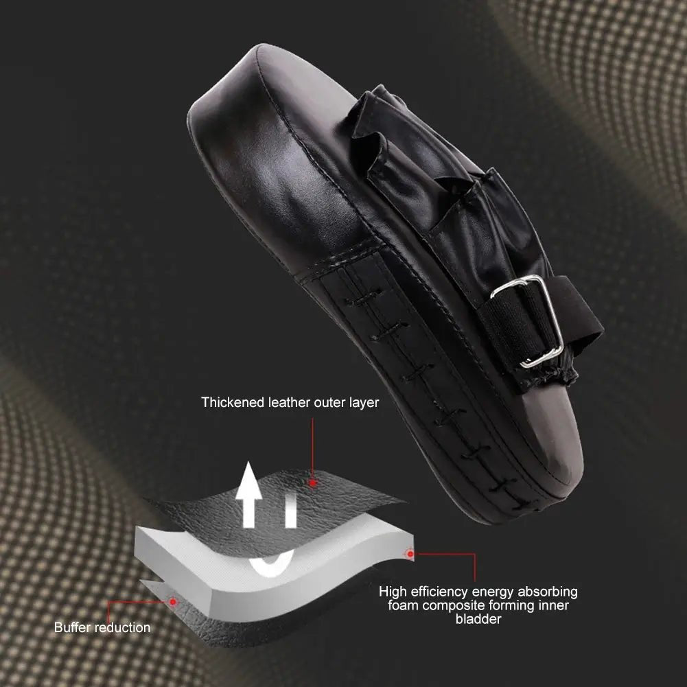 5 - Finger Hand Target PU Leather Curved Punching Mitts Breathable Kickboxing Pads Boxing Focus Pad for Martial Arts Training - KC’s Way‼️🥊