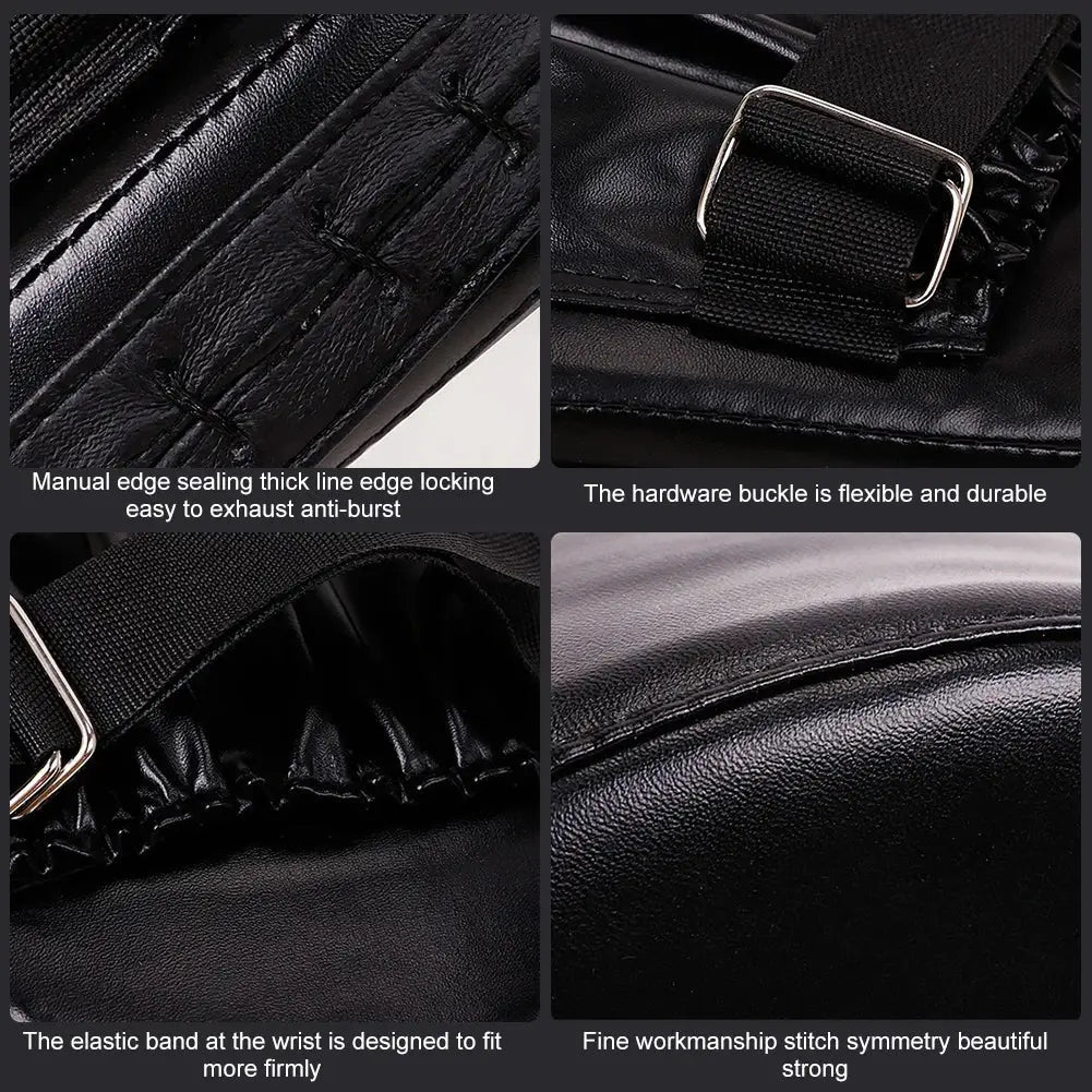 5 - Finger Hand Target PU Leather Curved Punching Mitts Breathable Kickboxing Pads Boxing Focus Pad for Martial Arts Training - KC’s Way‼️🥊