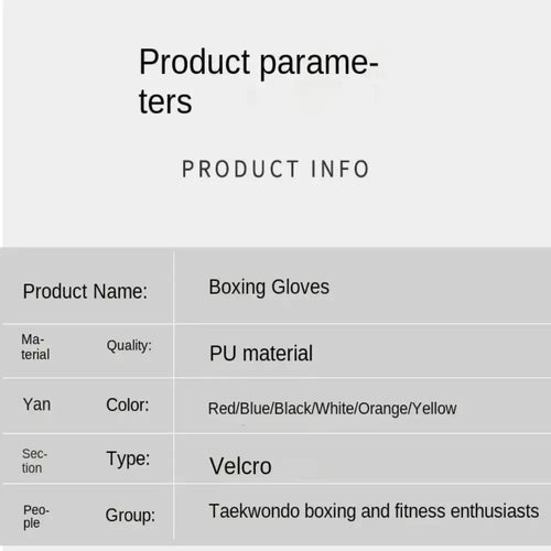 6/10/12/14Oz Kids Adult Boxing Gloves Breathable Professional Sanda Muay Thai Fighting Gloves PU Workout Gloves - KC’s Way‼️🥊