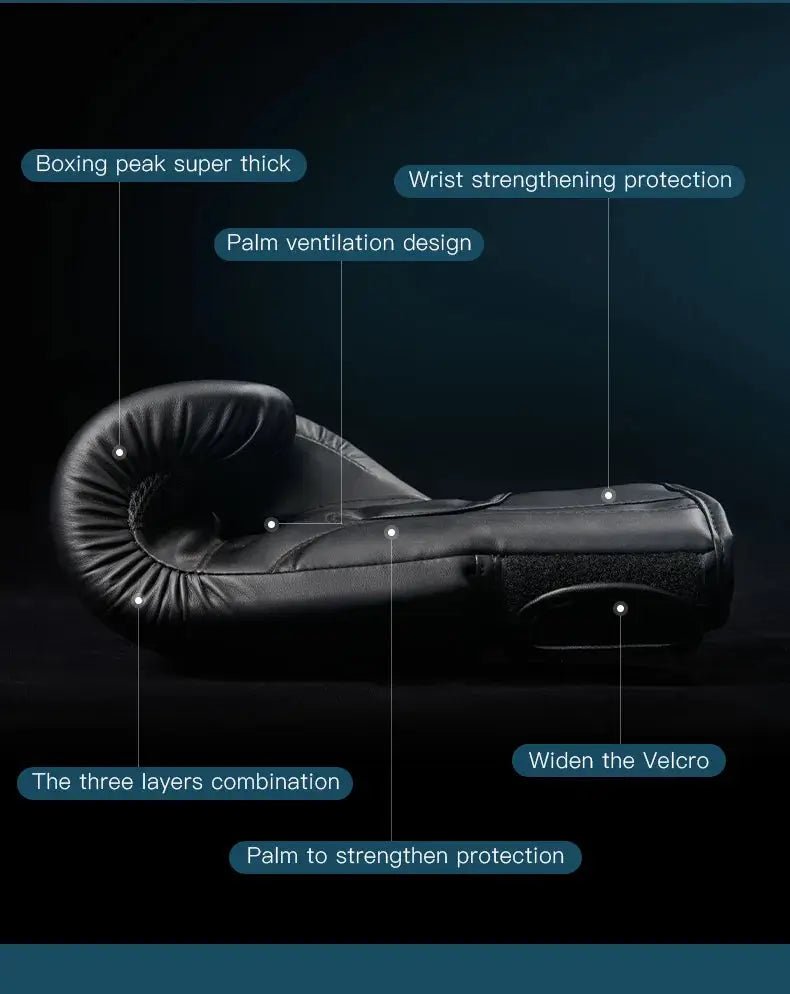8/10/12/14/16oz Boxing Gloves Professional Adult Sanda Muay Thai Fighting Gloves Men and Women Training Sandbag Free Fight MMA - KC’s Way‼️🥊