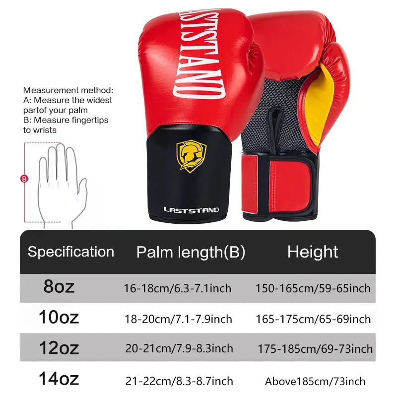 8/10/12/14oz Boxing Gloves for Adult Men and Women - Perfect for Sanda and Muay Thai Training - KC’s Way‼️🥊