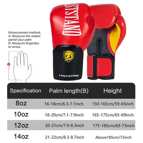 8/10/12/14oz Boxing Gloves for Adult Men and Women - Perfect for Sanda and Muay Thai Training - KC’s Way‼️🥊