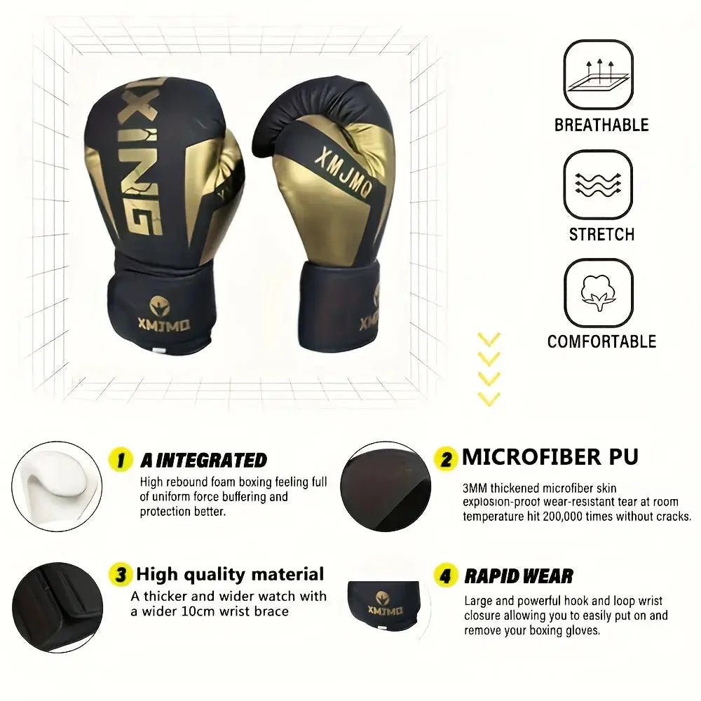 Adult professional boxing training gloves durable pu fighting training gloves, combat sports fighting gifts, unisex, for boxing - KC’s Way‼️🥊