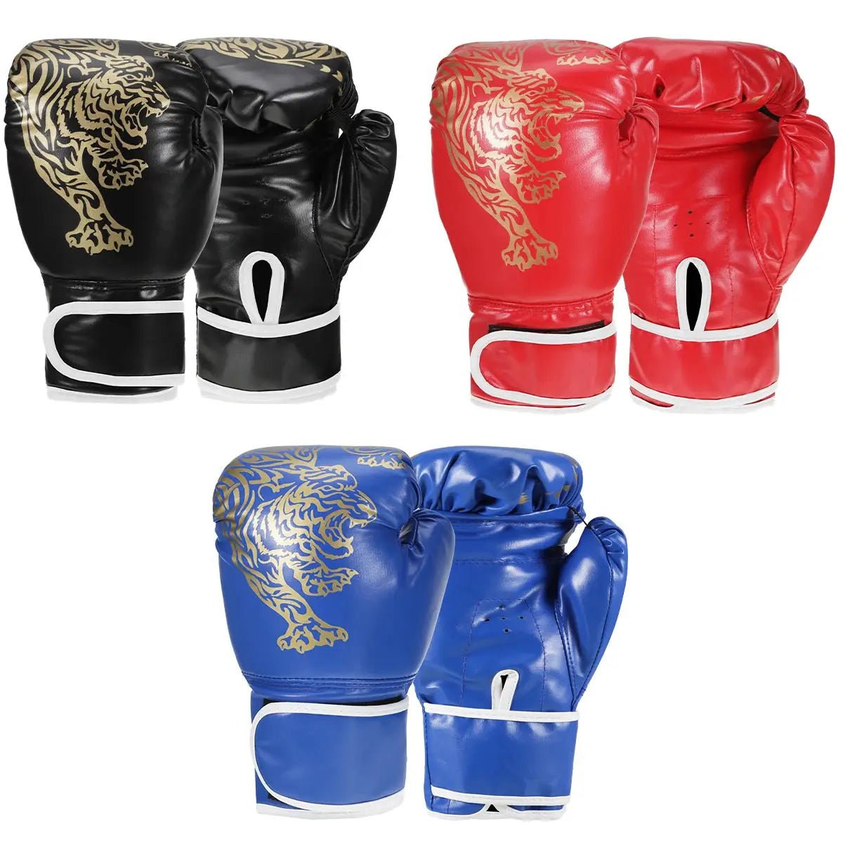 Adults Boxing Gloves Breathable PU Leather Fighting Gloves Kids Boxing Training Kickboxing Gloves for Gym Indoor Outdoor Sport - KC’s Way‼️🥊