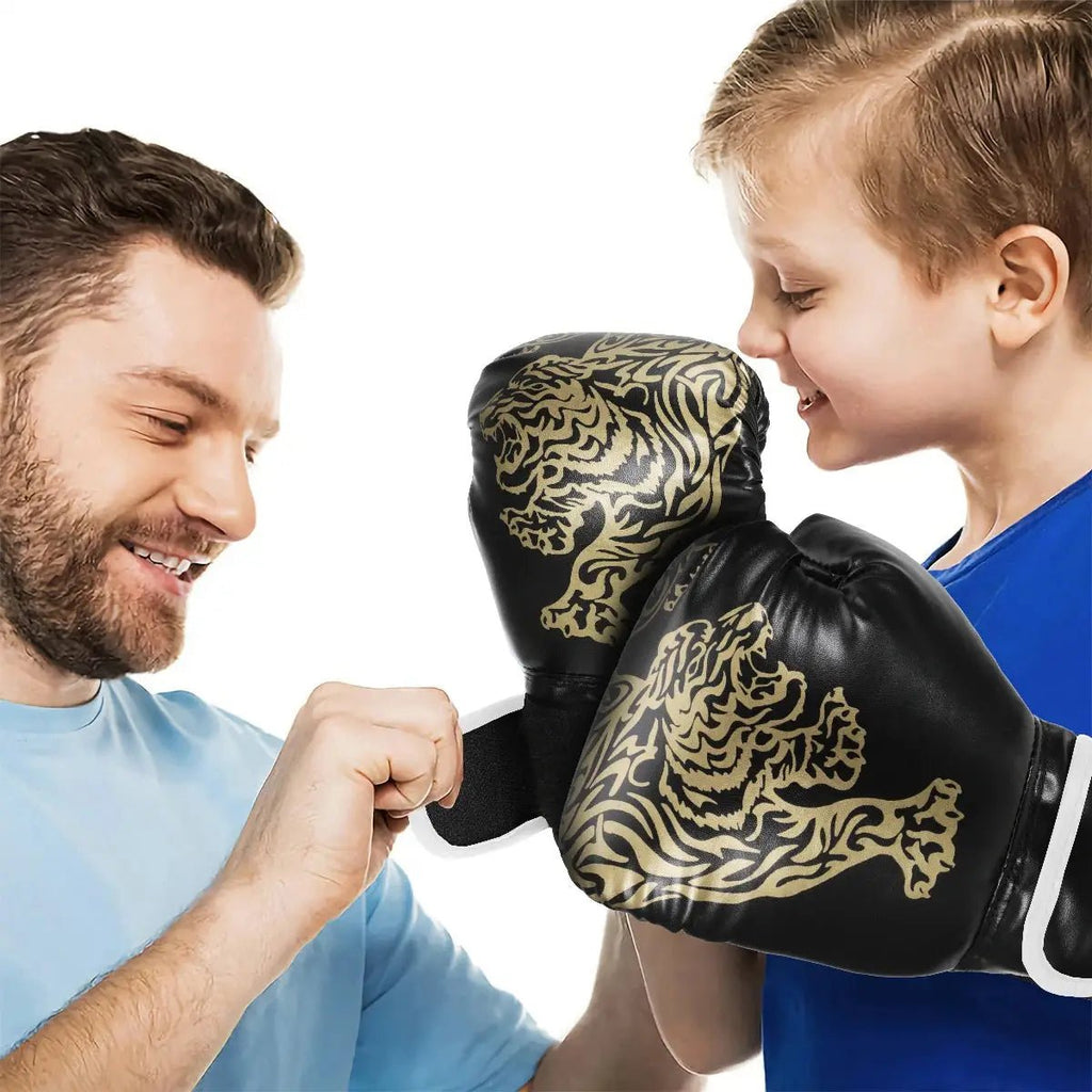Adults Boxing Gloves Breathable PU Leather Fighting Gloves Kids Boxing Training Kickboxing Gloves for Gym Indoor Outdoor Sport - KC’s Way‼️🥊