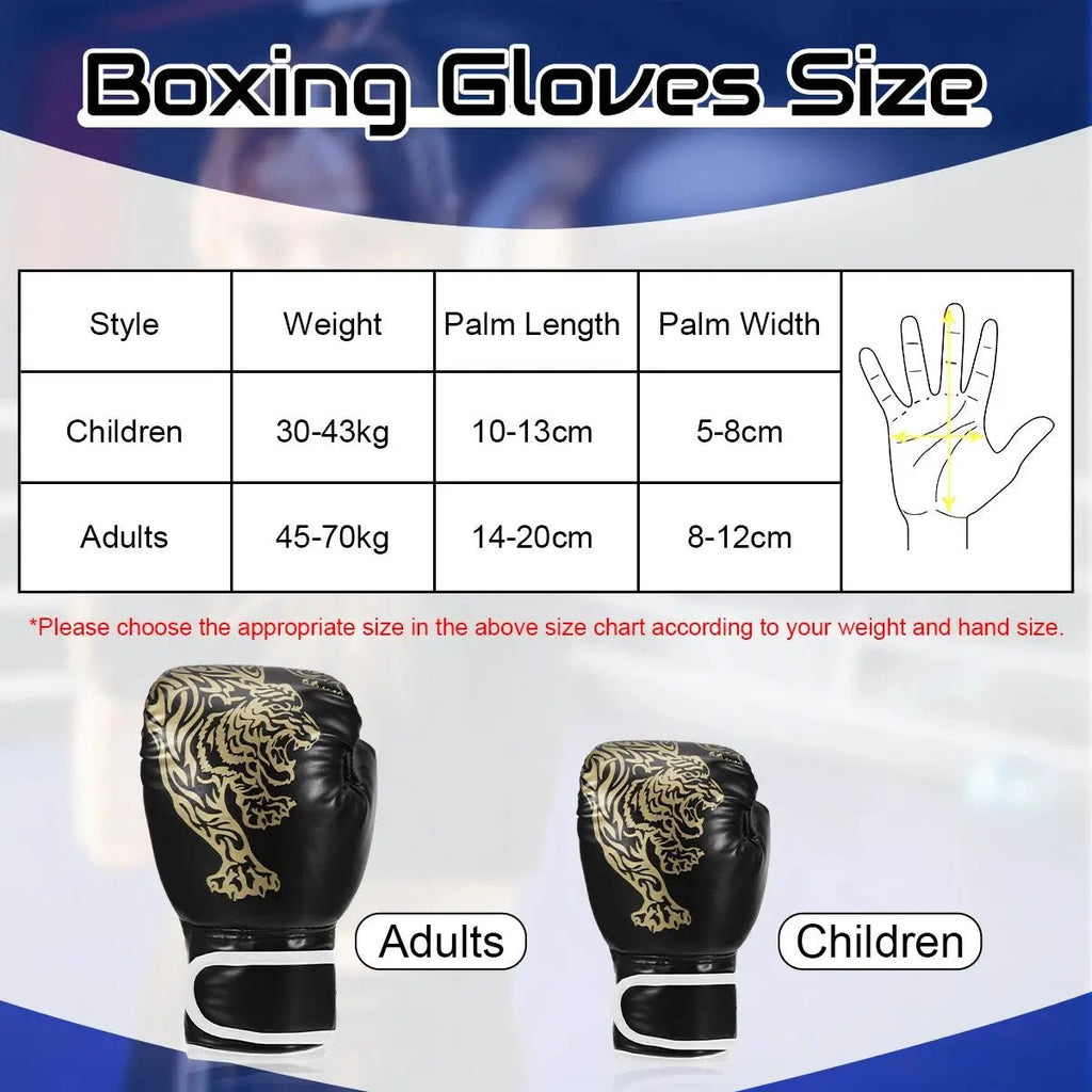 Adults Boxing Gloves Breathable PU Leather Fighting Gloves Kids Boxing Training Kickboxing Gloves for Gym Indoor Outdoor Sport - KC’s Way‼️🥊