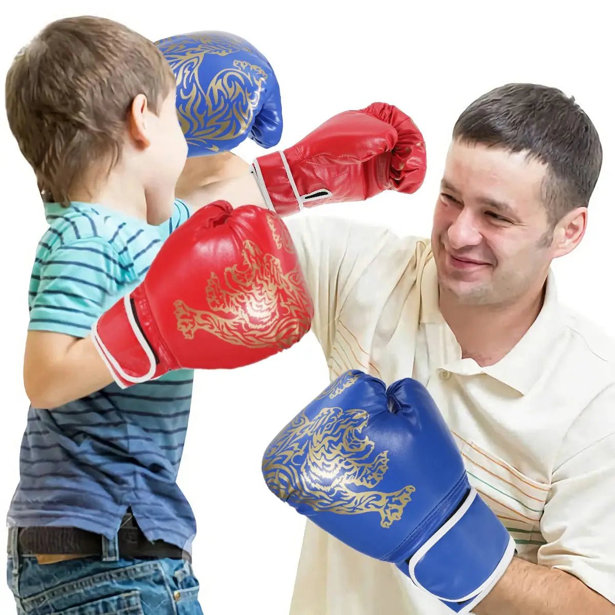 Adults Boxing Gloves Breathable PU Leather Fighting Gloves Kids Boxing Training Kickboxing Gloves for Gym Indoor Outdoor Sport - KC’s Way‼️🥊