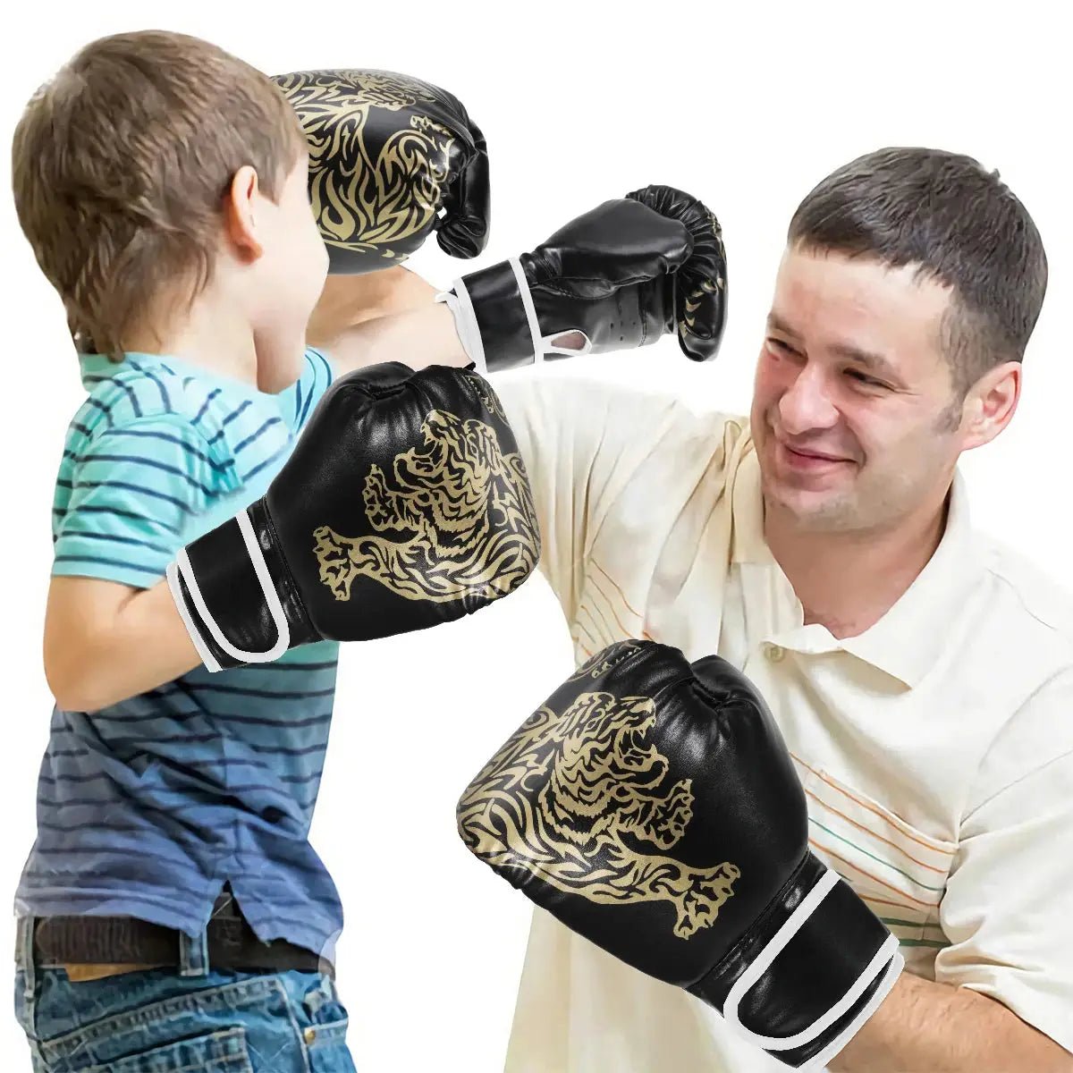 Adults Boxing Gloves Breathable PU Leather Fighting Gloves Kids Boxing Training Kickboxing Gloves for Gym Indoor Outdoor Sport - KC’s Way‼️🥊