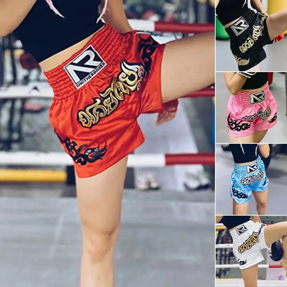 Adults Muay Thai Cord Design Kickboxing Shorts Boys Girls Martial Arts Shorts Kids Boxing Short Pants Sports Fighting Shorts - KC’s Way‼️🥊