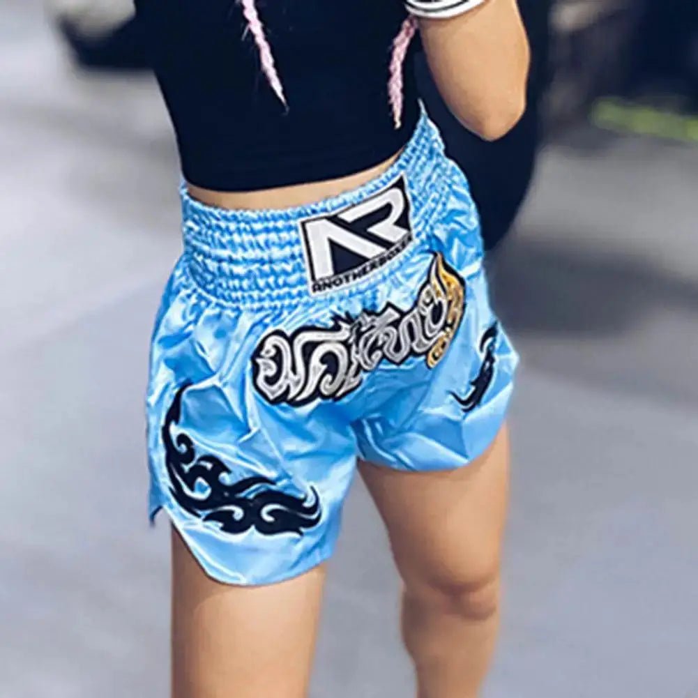 Adults Muay Thai Cord Design Kickboxing Shorts Boys Girls Martial Arts Shorts Kids Boxing Short Pants Sports Fighting Shorts - KC’s Way‼️🥊